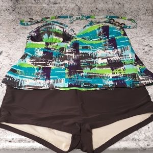 1X (16) Faded Glory 2pc Swimsuit.
